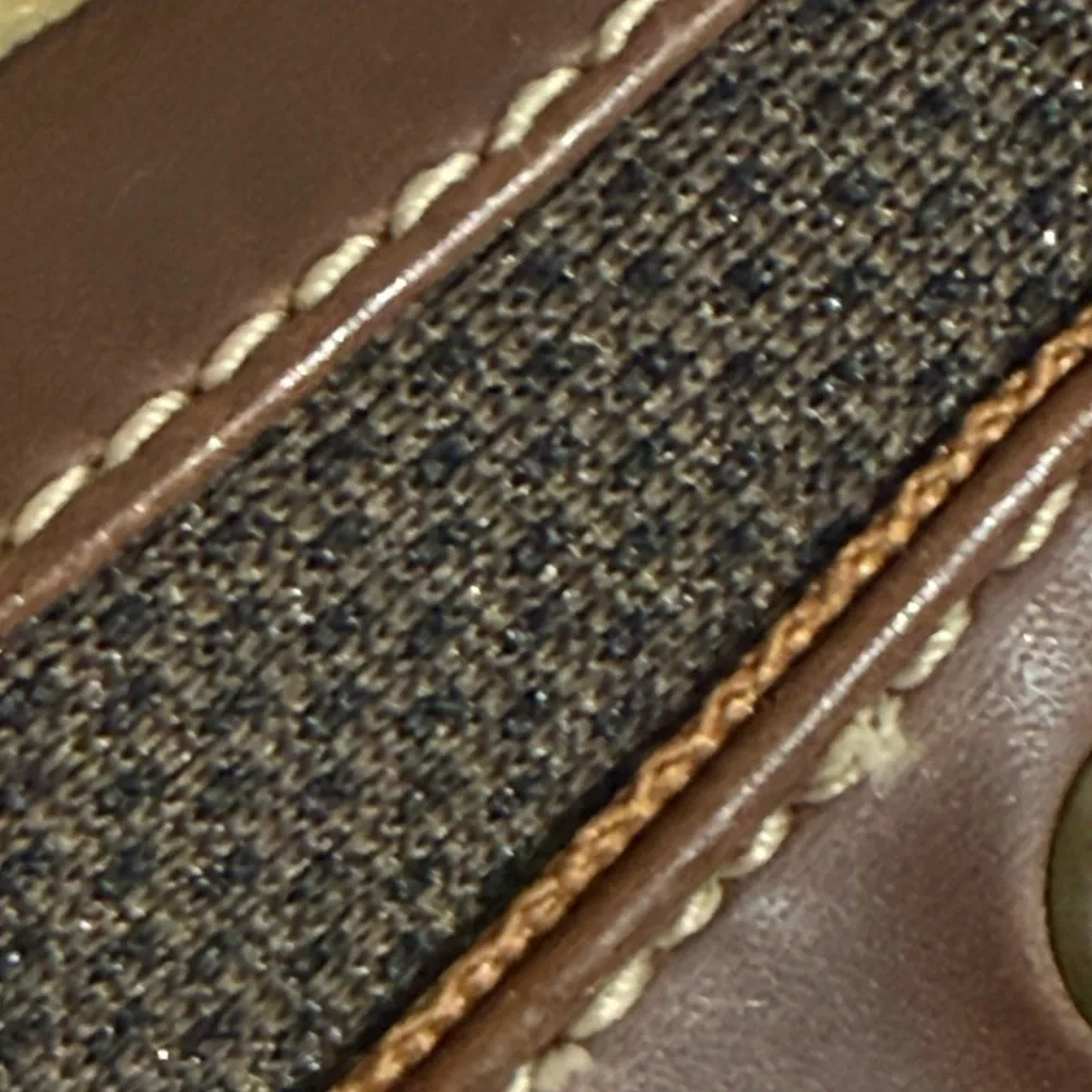 Mountrek Brown Leather Topsider-like Boat Shoes Laced with Rubber Treads 10.5